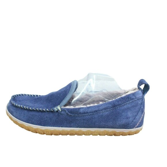 LL Bean Purple Suede Slip-On Fleece Lined Mountain Moccasin Slippers Size 10 M - Picture 1 of 9